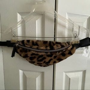 Furry Animal Print Fanny Pack